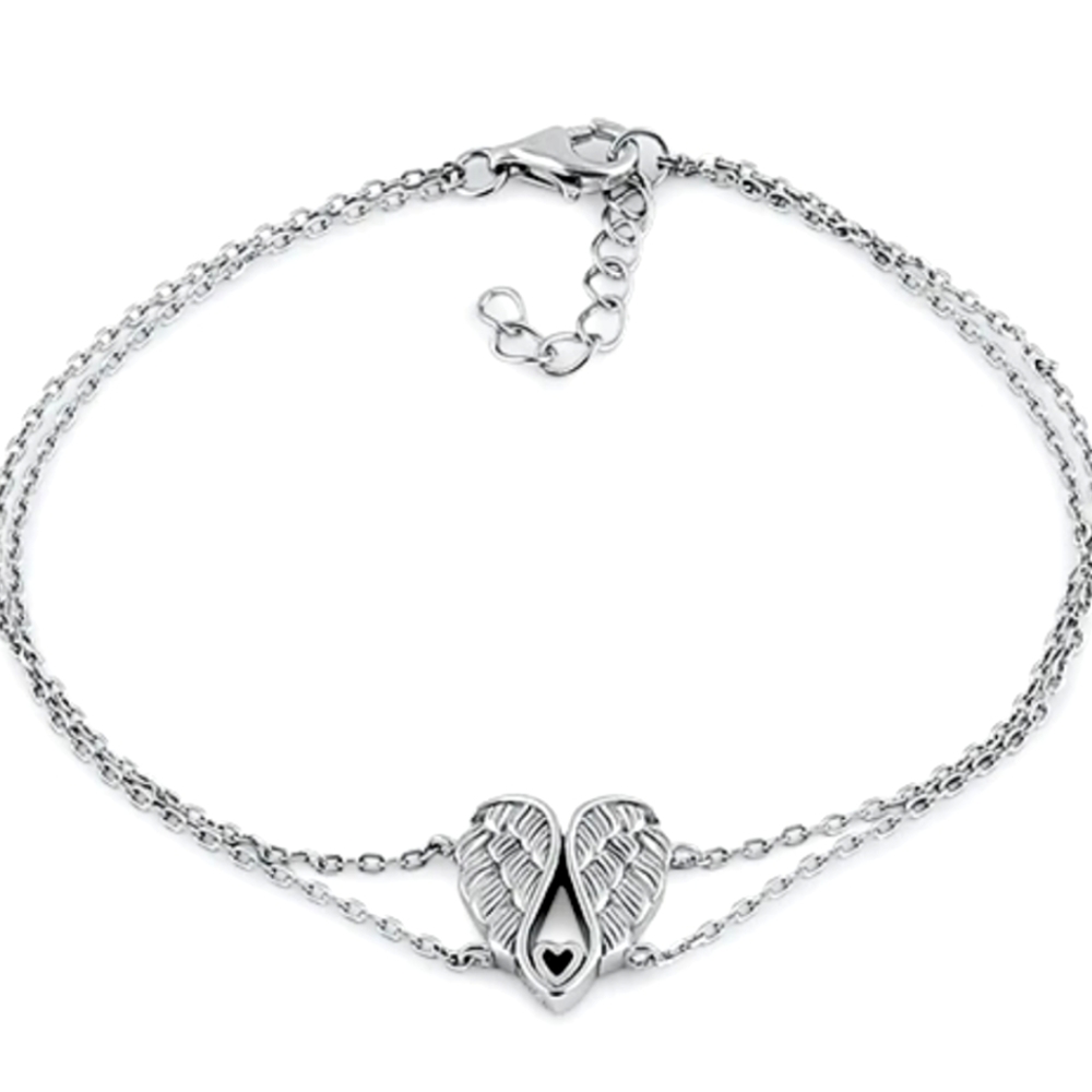 Sterling silver angel wings bracelet